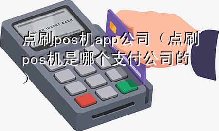 点刷pos机app公司（点刷pos机是哪个支付公司的）